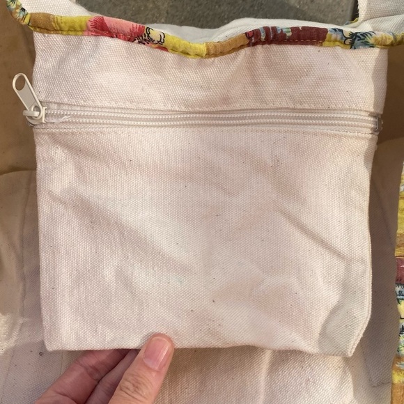 Old navy palm tree shoulder canvas tote bag multicolor y2k - Picture 5 of 8